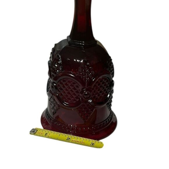 Avon Vintage 1876 Cape Cod Collection Ruby Red Glass Bell - Picture 6 of 6